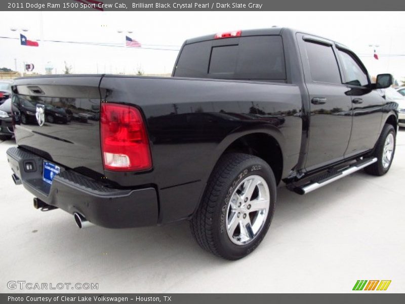 Brilliant Black Crystal Pearl / Dark Slate Gray 2011 Dodge Ram 1500 Sport Crew Cab