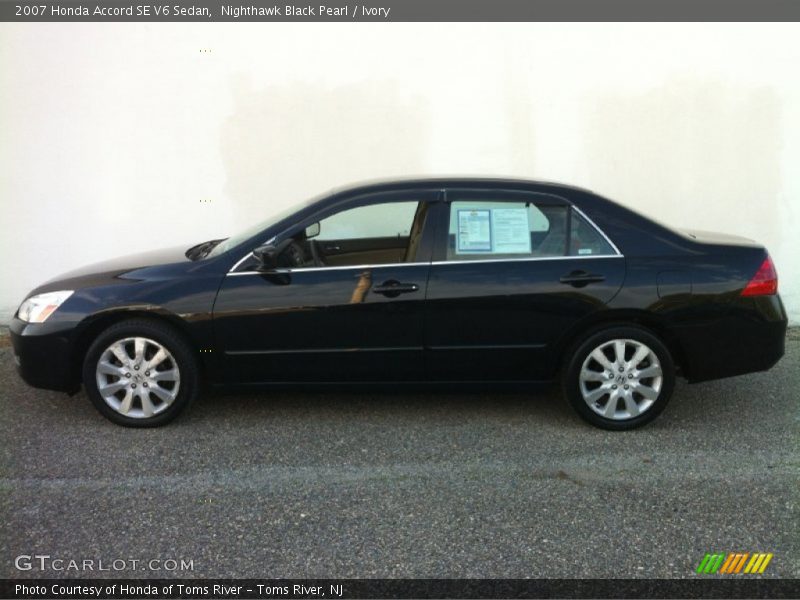 Nighthawk Black Pearl / Ivory 2007 Honda Accord SE V6 Sedan