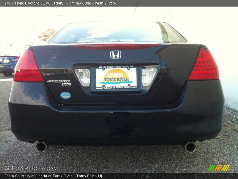 Nighthawk Black Pearl / Ivory 2007 Honda Accord SE V6 Sedan