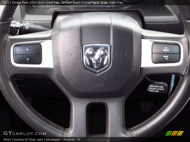 Brilliant Black Crystal Pearl / Dark Slate Gray 2011 Dodge Ram 1500 Sport Crew Cab