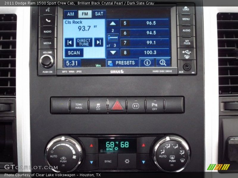 Brilliant Black Crystal Pearl / Dark Slate Gray 2011 Dodge Ram 1500 Sport Crew Cab