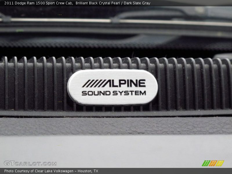 Brilliant Black Crystal Pearl / Dark Slate Gray 2011 Dodge Ram 1500 Sport Crew Cab