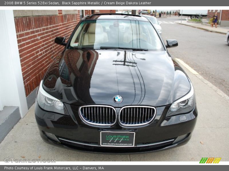 Black Sapphire Metallic / Cream Beige Dakota Leather 2008 BMW 5 Series 528xi Sedan