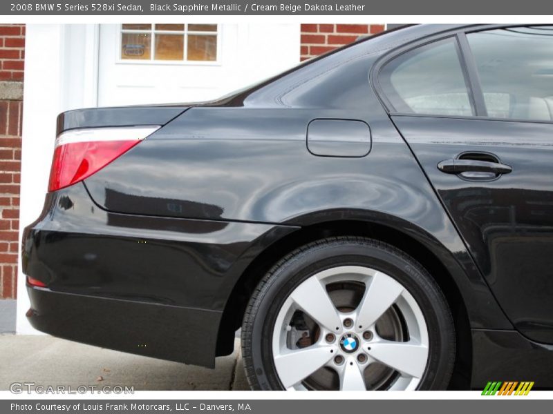 Black Sapphire Metallic / Cream Beige Dakota Leather 2008 BMW 5 Series 528xi Sedan