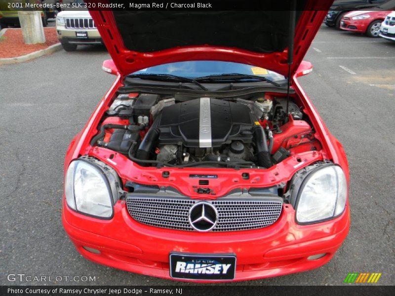 Magma Red / Charcoal Black 2001 Mercedes-Benz SLK 320 Roadster