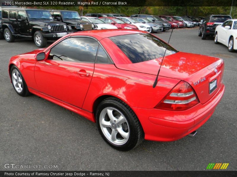 Magma Red / Charcoal Black 2001 Mercedes-Benz SLK 320 Roadster