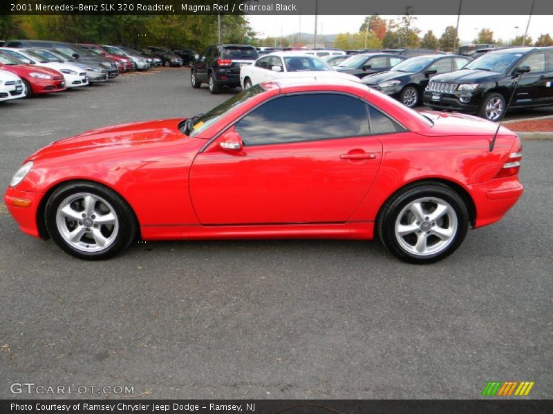 Magma Red / Charcoal Black 2001 Mercedes-Benz SLK 320 Roadster