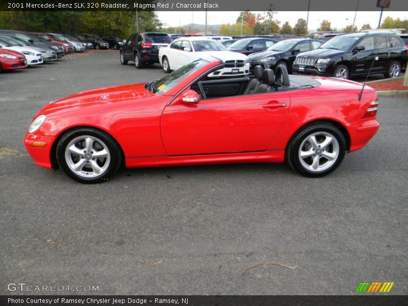 Magma Red / Charcoal Black 2001 Mercedes-Benz SLK 320 Roadster