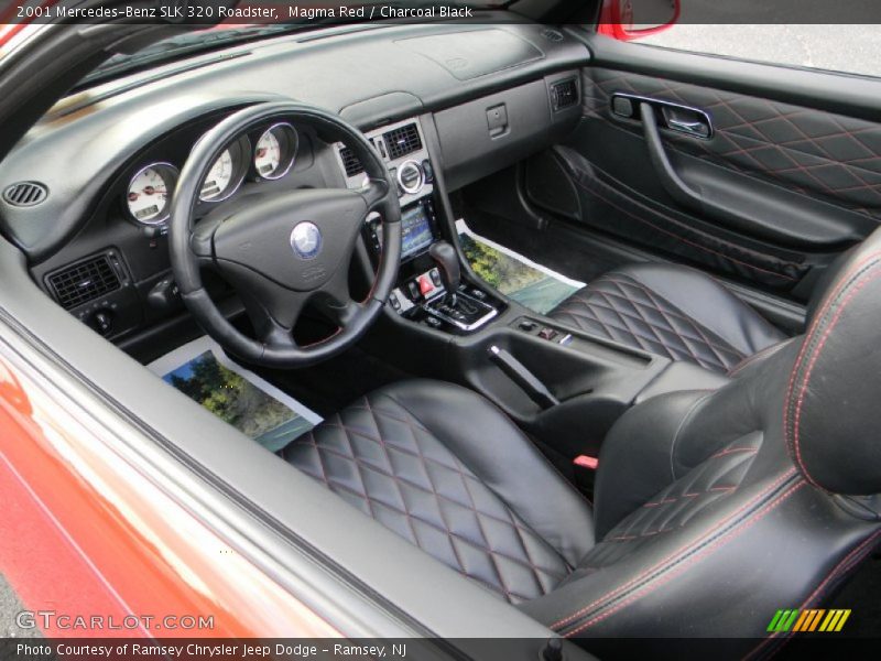 Magma Red / Charcoal Black 2001 Mercedes-Benz SLK 320 Roadster