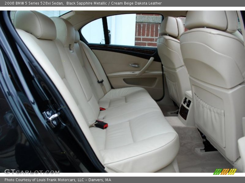 Black Sapphire Metallic / Cream Beige Dakota Leather 2008 BMW 5 Series 528xi Sedan