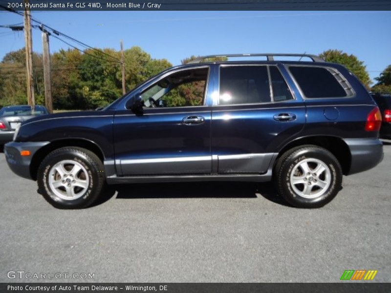 Moonlit Blue / Gray 2004 Hyundai Santa Fe GLS 4WD