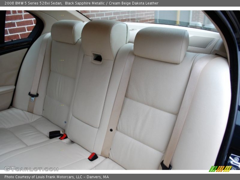 Black Sapphire Metallic / Cream Beige Dakota Leather 2008 BMW 5 Series 528xi Sedan
