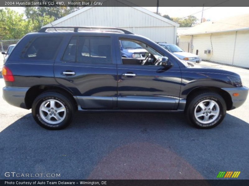 Moonlit Blue / Gray 2004 Hyundai Santa Fe GLS 4WD