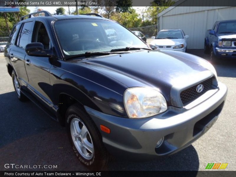 Moonlit Blue / Gray 2004 Hyundai Santa Fe GLS 4WD