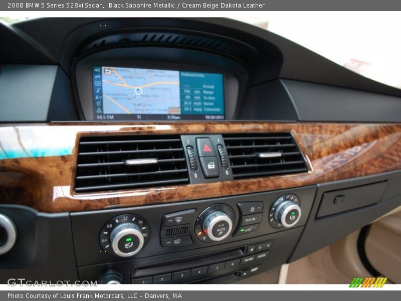 Black Sapphire Metallic / Cream Beige Dakota Leather 2008 BMW 5 Series 528xi Sedan