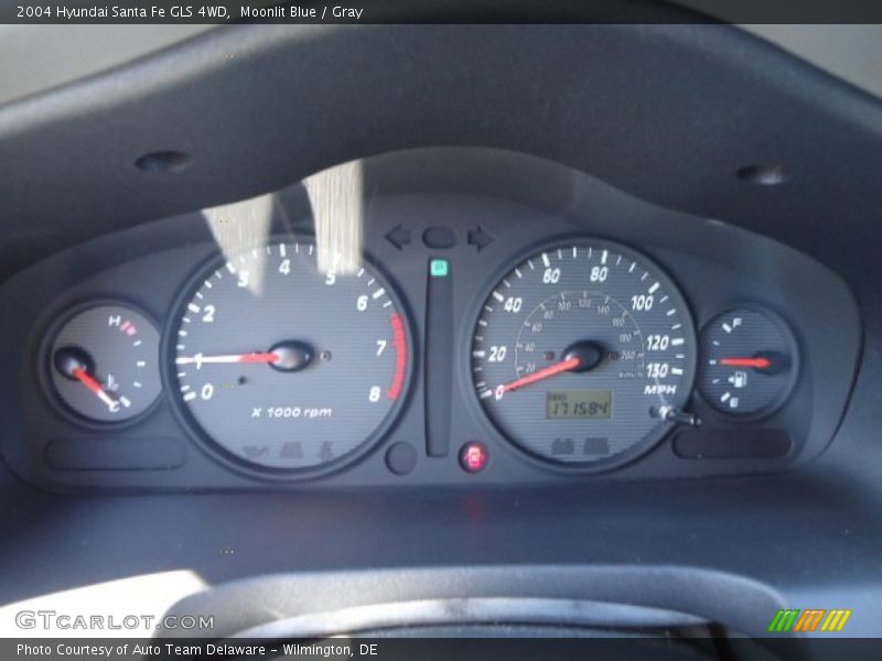 Moonlit Blue / Gray 2004 Hyundai Santa Fe GLS 4WD