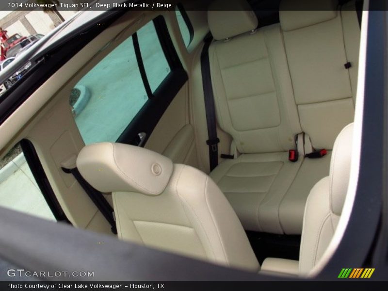 Deep Black Metallic / Beige 2014 Volkswagen Tiguan SEL