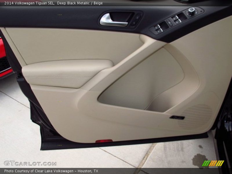 Deep Black Metallic / Beige 2014 Volkswagen Tiguan SEL