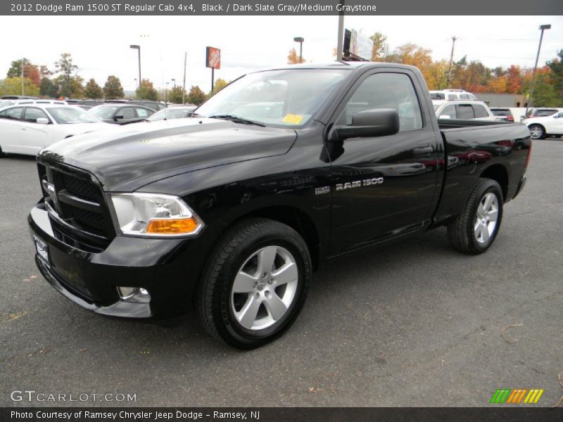 Black / Dark Slate Gray/Medium Graystone 2012 Dodge Ram 1500 ST Regular Cab 4x4