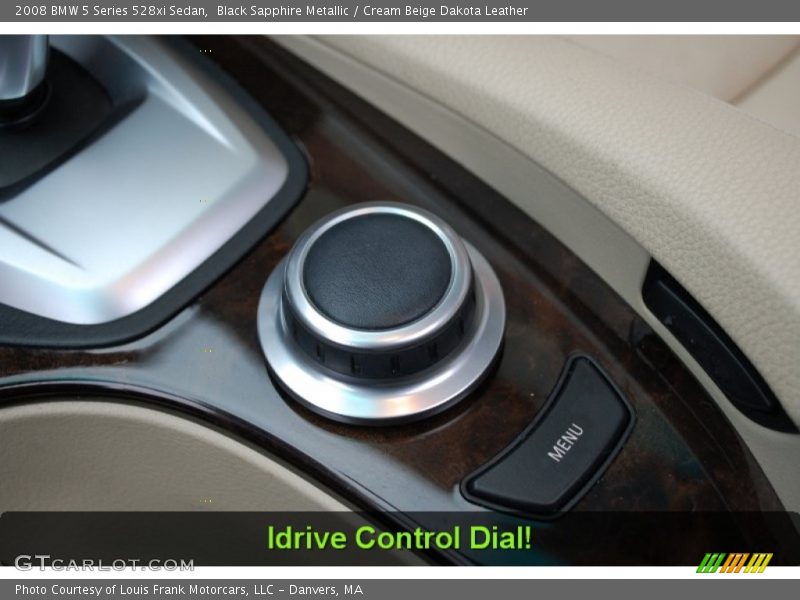 Black Sapphire Metallic / Cream Beige Dakota Leather 2008 BMW 5 Series 528xi Sedan