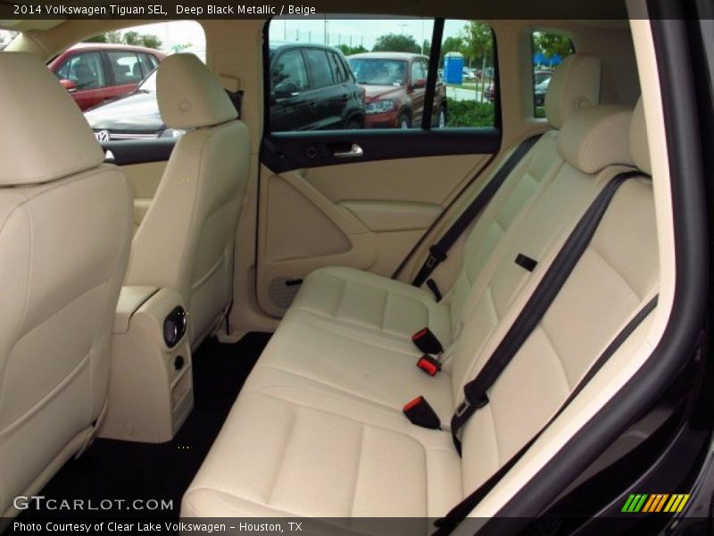 Deep Black Metallic / Beige 2014 Volkswagen Tiguan SEL