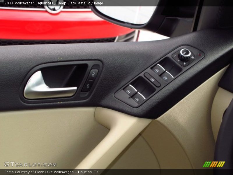 Deep Black Metallic / Beige 2014 Volkswagen Tiguan SEL