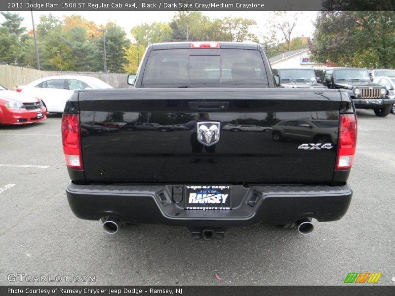 Black / Dark Slate Gray/Medium Graystone 2012 Dodge Ram 1500 ST Regular Cab 4x4