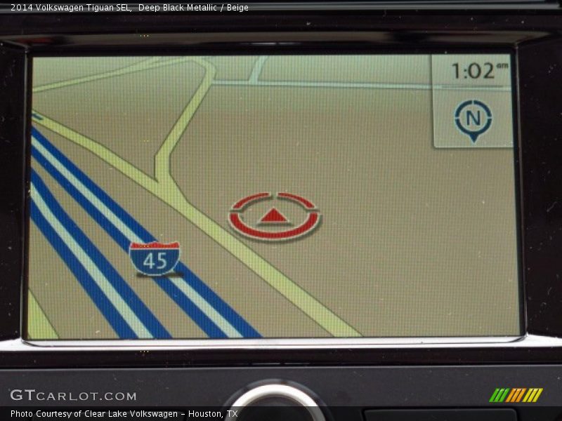 Deep Black Metallic / Beige 2014 Volkswagen Tiguan SEL