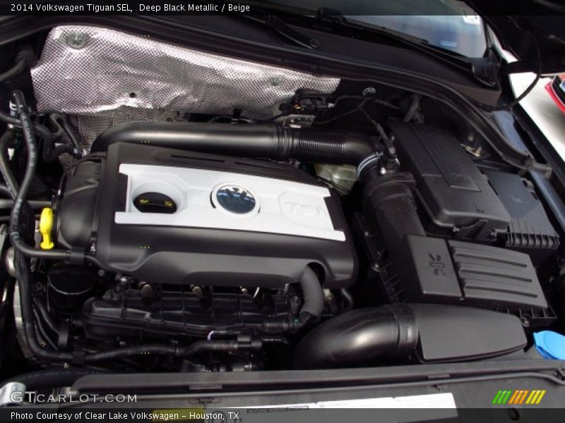 Deep Black Metallic / Beige 2014 Volkswagen Tiguan SEL