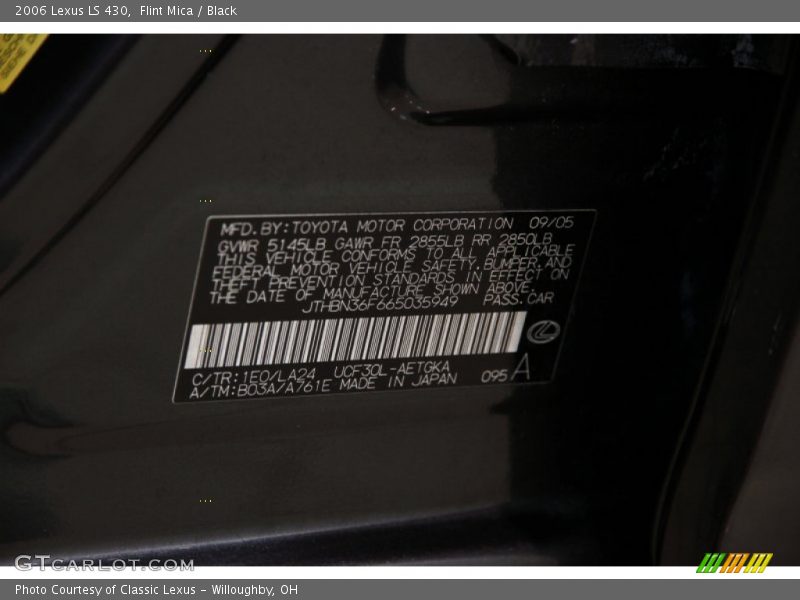 Flint Mica / Black 2006 Lexus LS 430