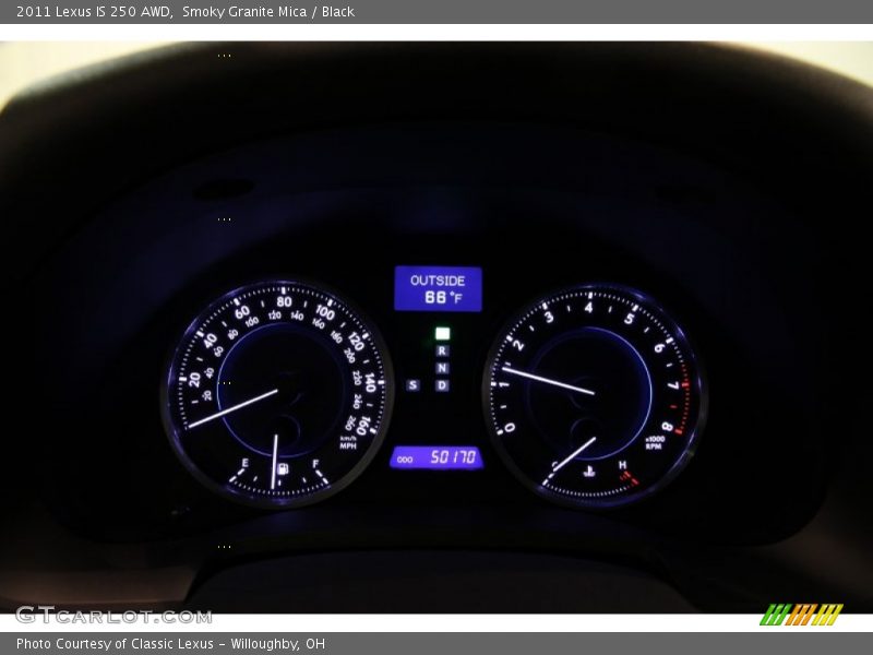 Smoky Granite Mica / Black 2011 Lexus IS 250 AWD