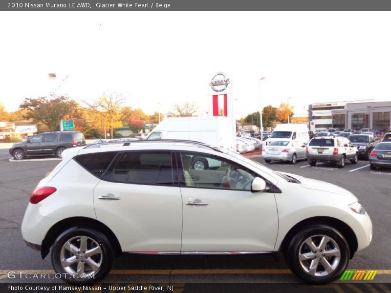 Glacier White Pearl / Beige 2010 Nissan Murano LE AWD