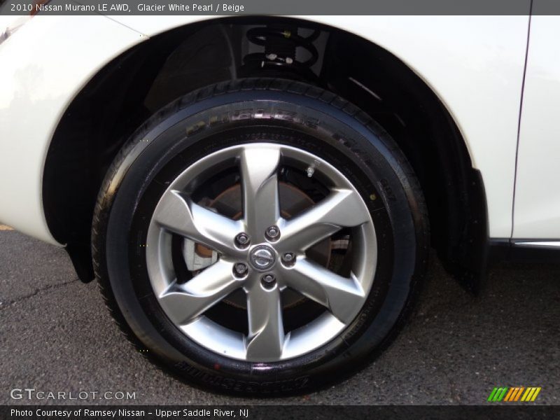 Glacier White Pearl / Beige 2010 Nissan Murano LE AWD