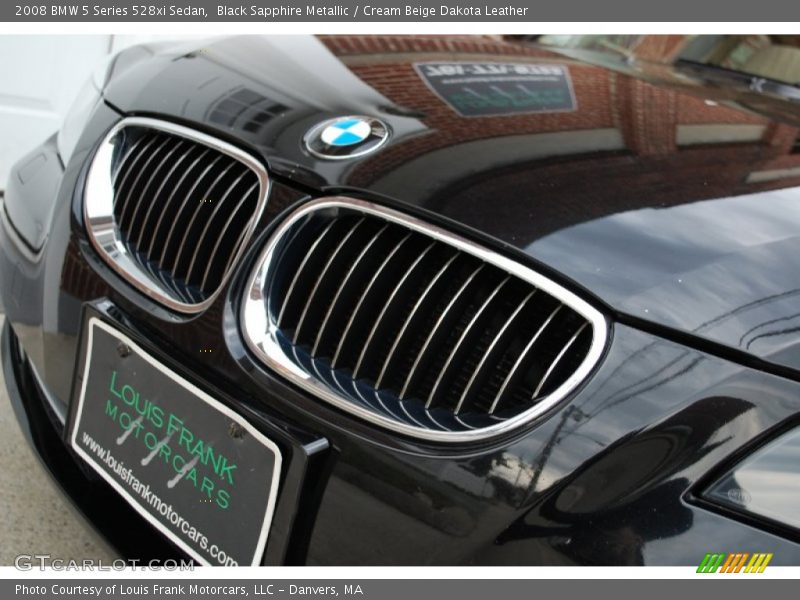 Black Sapphire Metallic / Cream Beige Dakota Leather 2008 BMW 5 Series 528xi Sedan
