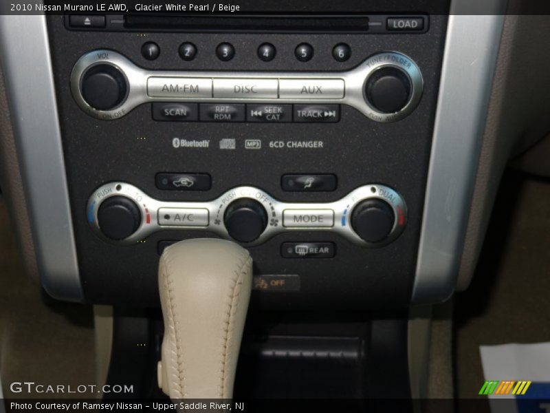 Glacier White Pearl / Beige 2010 Nissan Murano LE AWD