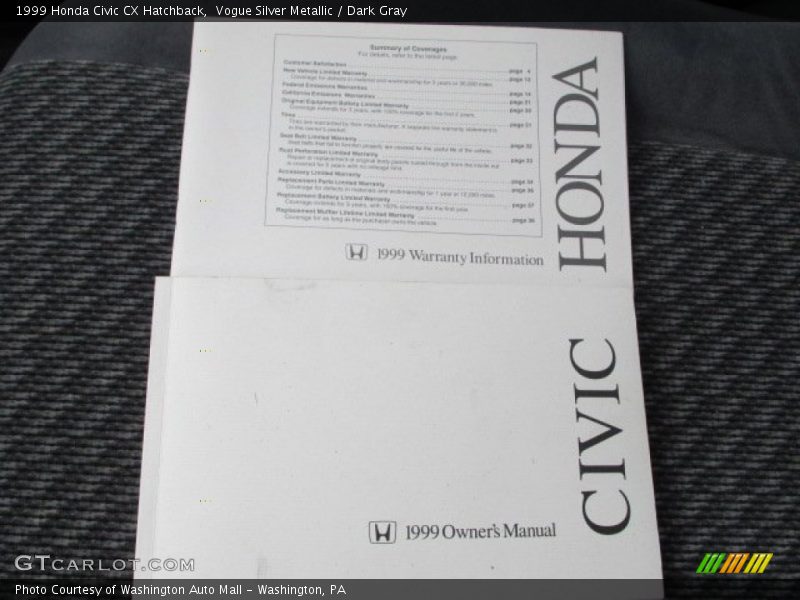 Vogue Silver Metallic / Dark Gray 1999 Honda Civic CX Hatchback
