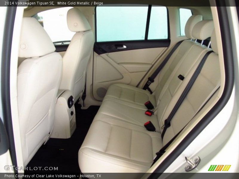 White Gold Metallic / Beige 2014 Volkswagen Tiguan SE