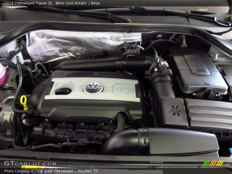 White Gold Metallic / Beige 2014 Volkswagen Tiguan SE