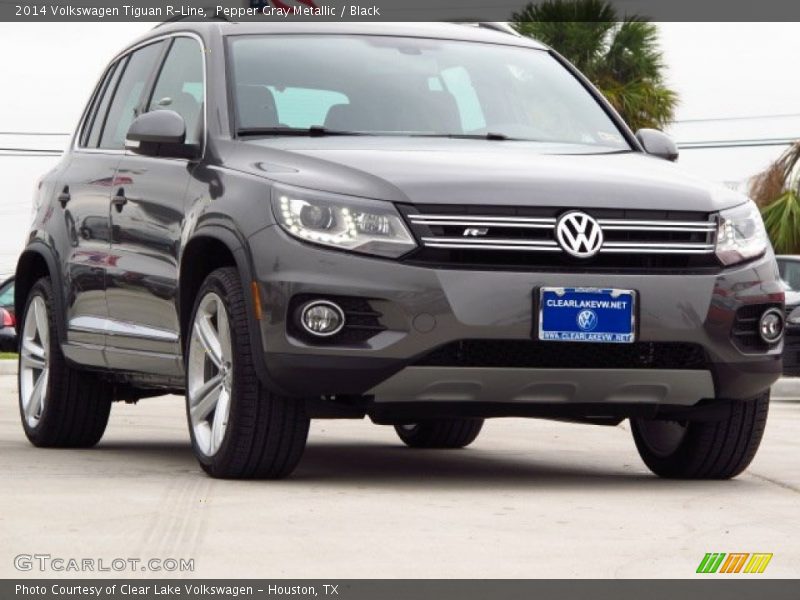 Pepper Gray Metallic / Black 2014 Volkswagen Tiguan R-Line