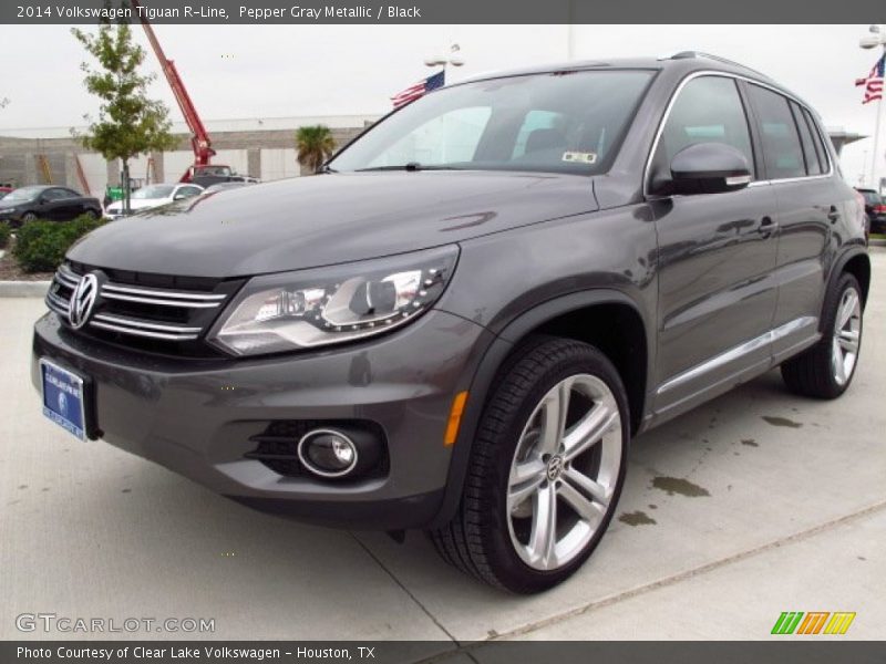 Pepper Gray Metallic / Black 2014 Volkswagen Tiguan R-Line