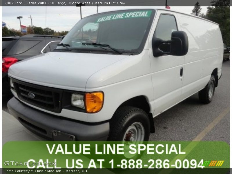 Oxford White / Medium Flint Grey 2007 Ford E Series Van E250 Cargo