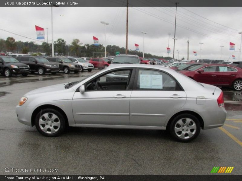 Silver / Gray 2008 Kia Spectra EX Sedan