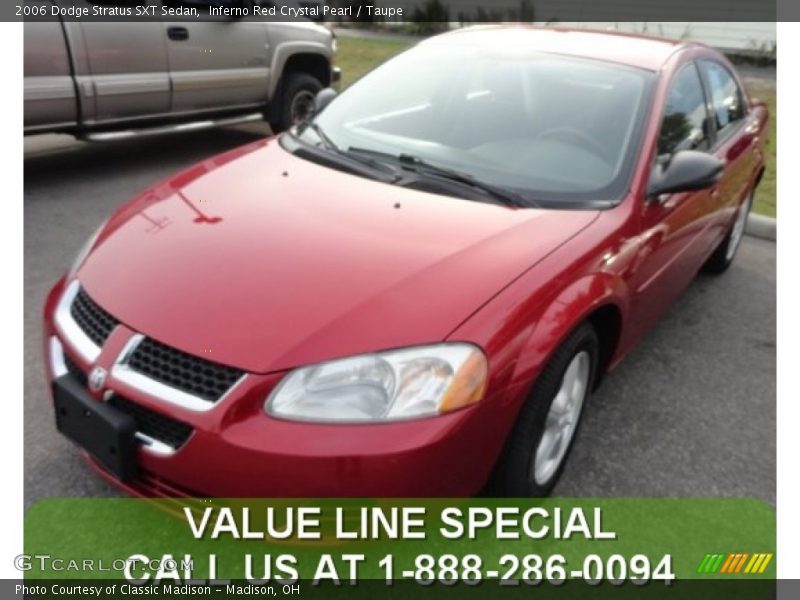 Inferno Red Crystal Pearl / Taupe 2006 Dodge Stratus SXT Sedan
