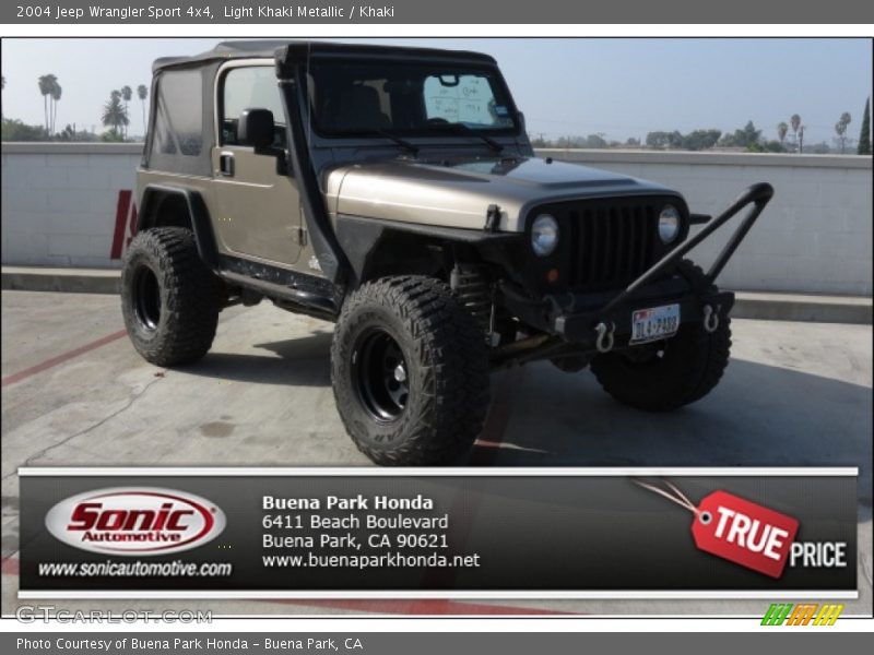 Light Khaki Metallic / Khaki 2004 Jeep Wrangler Sport 4x4