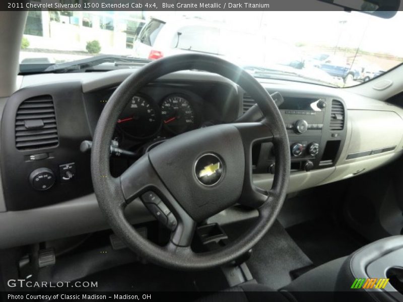 Blue Granite Metallic / Dark Titanium 2011 Chevrolet Silverado 1500 Extended Cab 4x4
