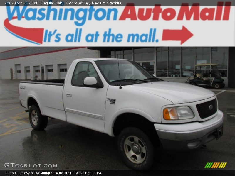 Oxford White / Medium Graphite 2002 Ford F150 XLT Regular Cab