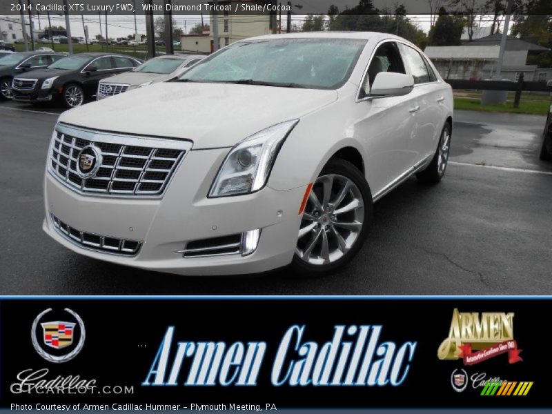 White Diamond Tricoat / Shale/Cocoa 2014 Cadillac XTS Luxury FWD