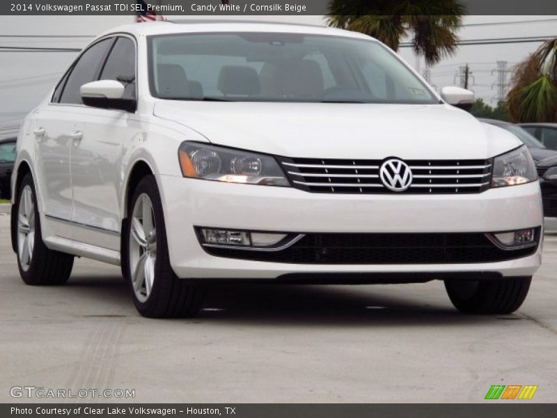 Candy White / Cornsilk Beige 2014 Volkswagen Passat TDI SEL Premium