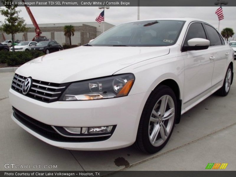Candy White / Cornsilk Beige 2014 Volkswagen Passat TDI SEL Premium