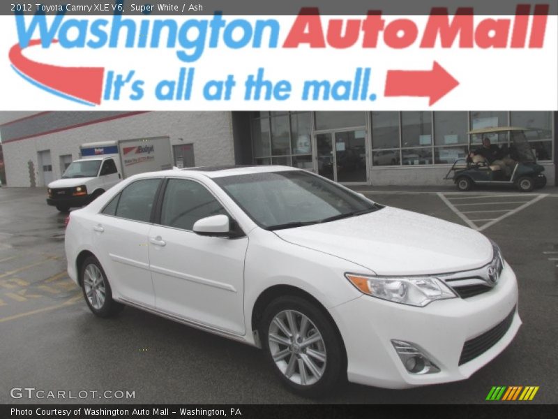Super White / Ash 2012 Toyota Camry XLE V6